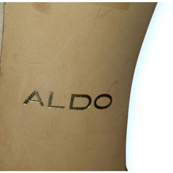 ALDO CREAM SUEDE ANKLE STRAP HEELS SZ.7.5 EUC. - Picture 10 of 11